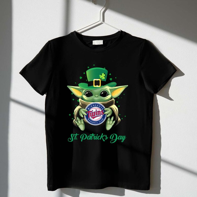St Patricks Day Minnesota Twins Baby Yoda Baseball Club T Shirt t shirt 1 1