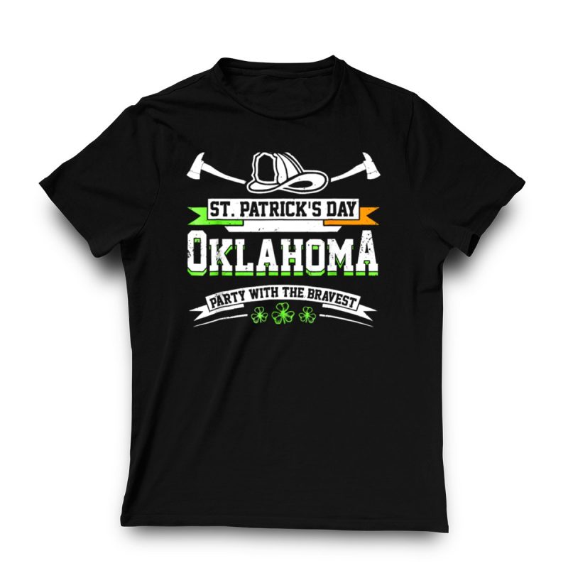 Bravest Firefighter St Patrick'S Day T-Shirt For Oklahoma Party - Image 3