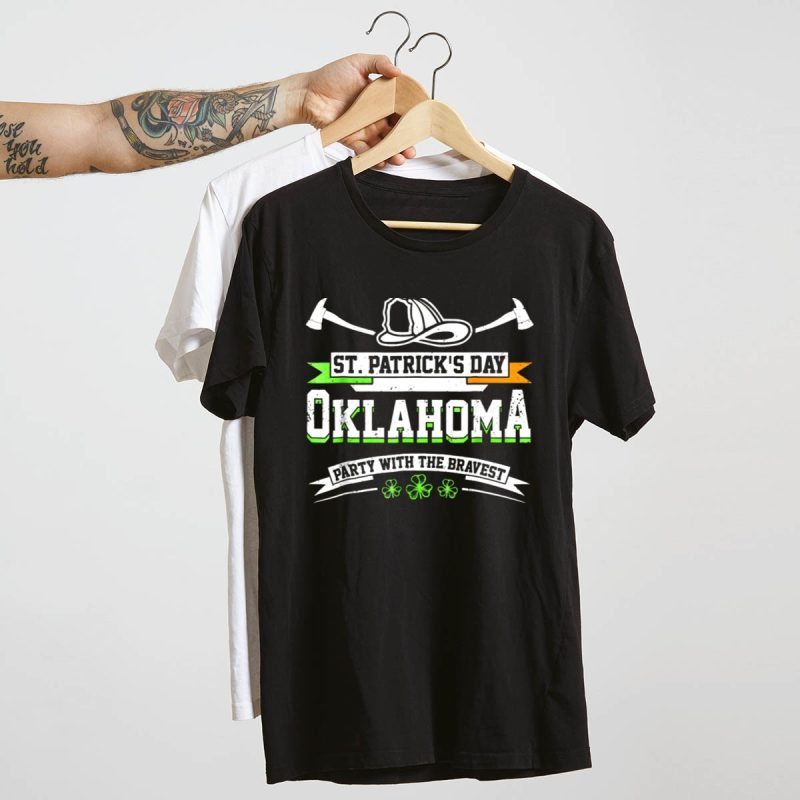 Bravest Firefighter St Patrick'S Day T-Shirt For Oklahoma Party - Image 4