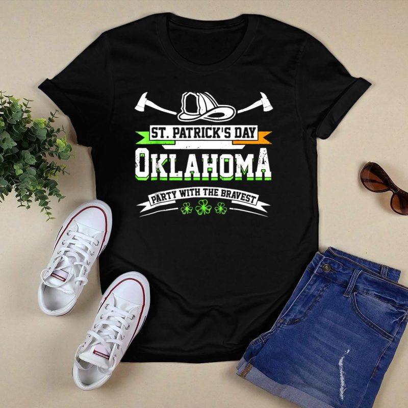 Bravest Firefighter St Patrick'S Day T-Shirt For Oklahoma Party - Image 5