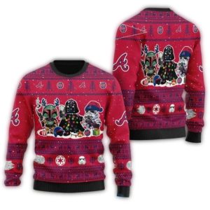 Star Wars Atlanta Braves Christmas Ugly Sweater For Fans & Collectors
