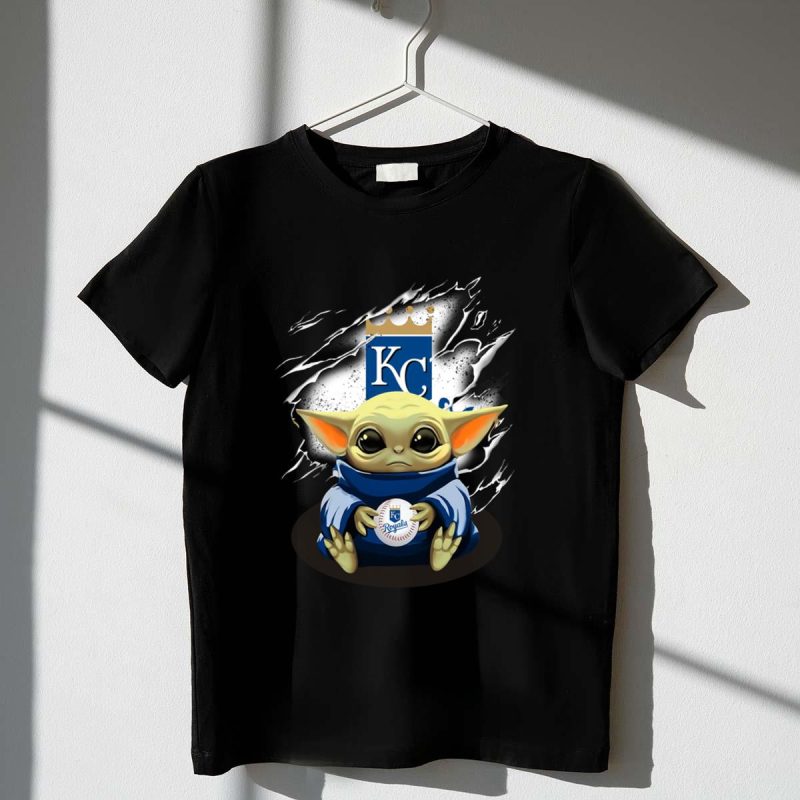 Star Wars Baby Yoda Blood Inside Kansas City Royals Shirt t shirt 1 1