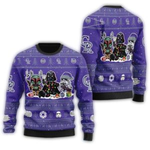 Star Wars Characters Colorado Rockies Holiday Sweatshirt