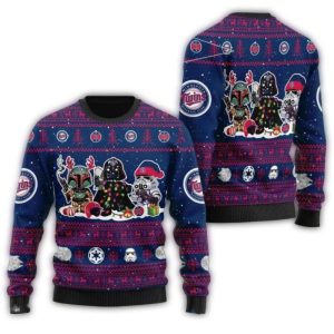 Star Wars Characters Minnesota Twins Holiday Sweater For Fans