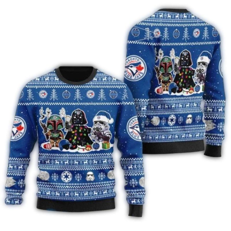 Star Wars Characters Toronto Blue Jays Ugly Sweater 1