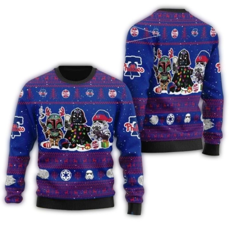 Yoda Star Wars Friends Philadelphia Phillies Ugly Sweater for Fans