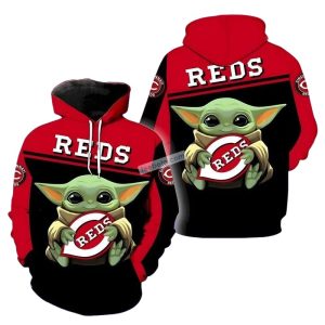 Star Wars Cincinnati Reds Baby Yoda All Over Print Hoodie