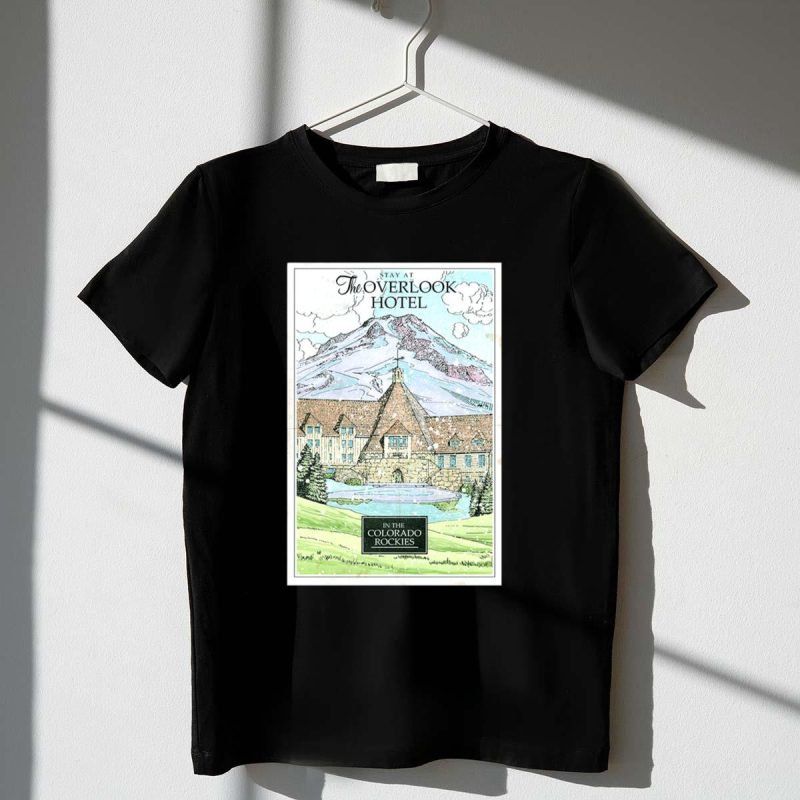 Stay at The Overlook Hotel in the Colorado Rockies Snowy Mountain T Shirt t shirt 1 1