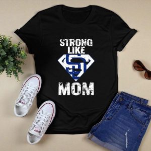 Strong Like Mom San Diego Padres Superman T-Shirt For Women