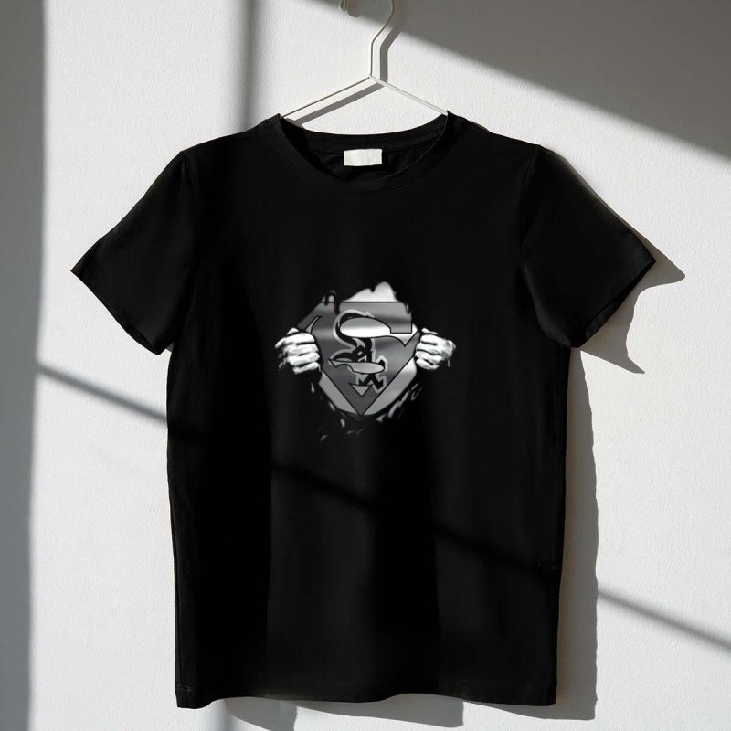 Superman Logo with Chicago White Sox Symbol Fans T Shirt t shirt 1 1
