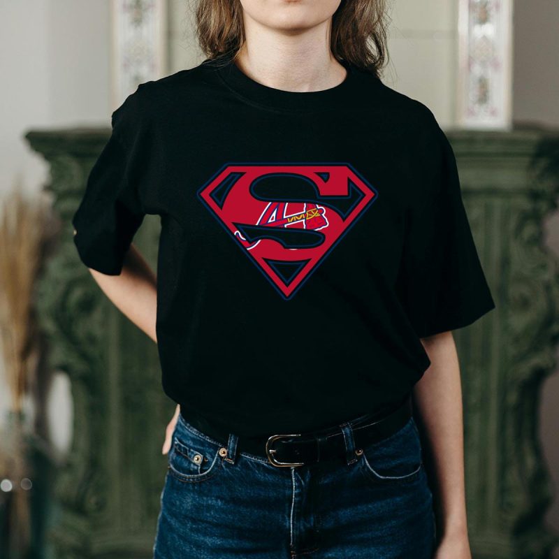 Superman Atlanta Braves T-Shirt - Stylish Fan Apparel For Game Day - Image 2