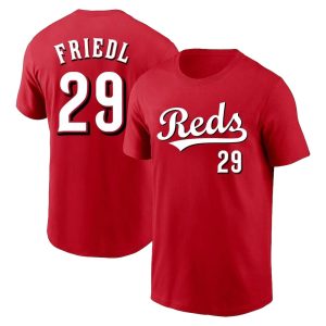 Cincinnati Reds TJ Friedl All Over Print T-Shirt for Fans and Collectors