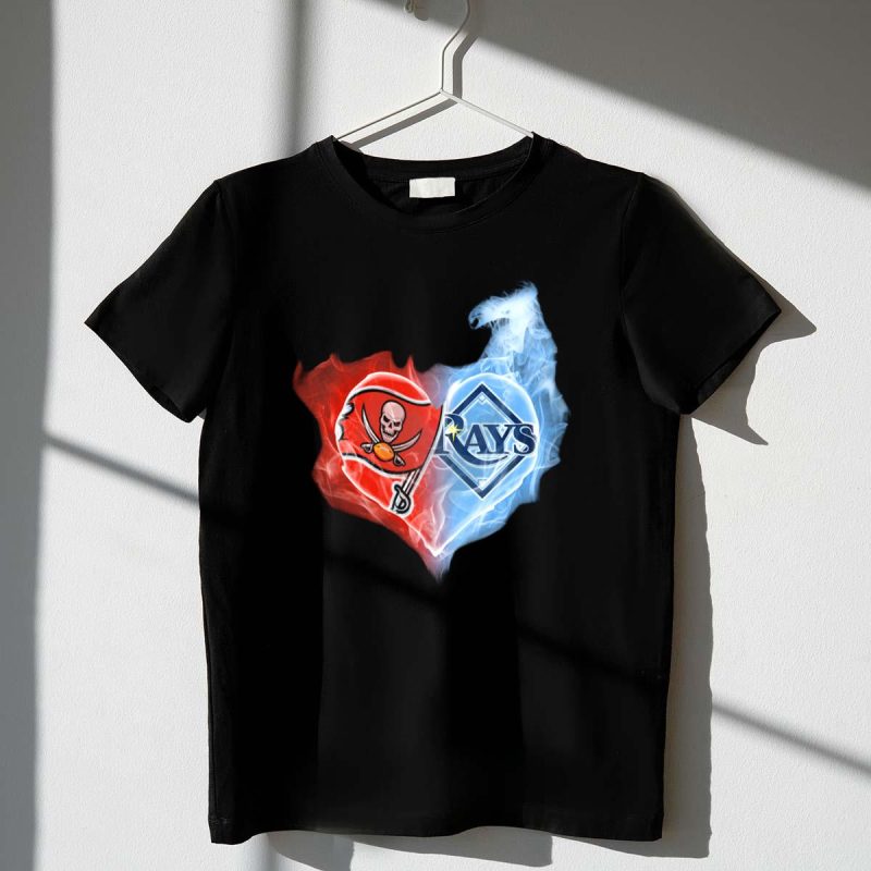 Tampa Bay Buccaneers Buccaneers Tampa Bay Rays Heart T Shirt t shirt 1 1