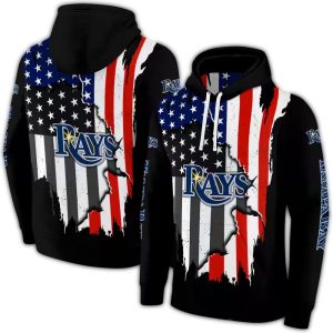 Tampa Bay Rays American Pride All Over Print Hoodie