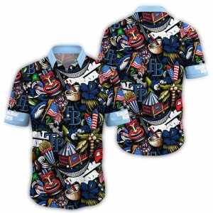 Tampa Bay Rays Americana Tiki Hawaiian Shirt