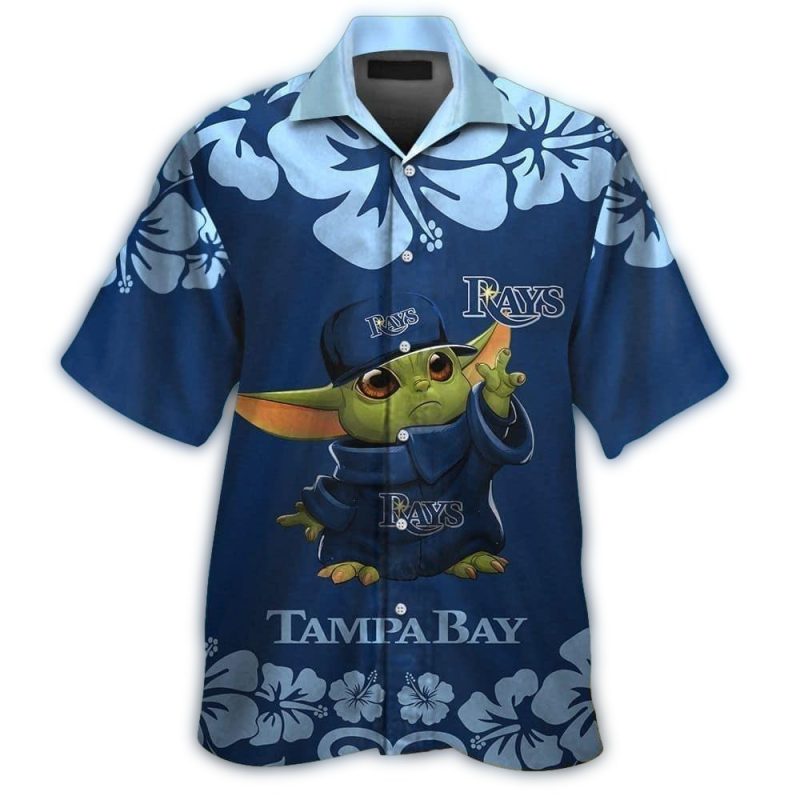 Tampa Bay Rays Baby Yoda Tropical Hawaiian Shirt 1