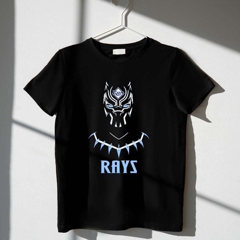 Tampa Bay Rays Black Panther Inspired Fan Art Fusion T Shirt t shirt 1 1