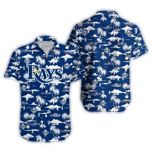 Tampa Bay Rays Blue Palm Paradise Hawaiian Shirt