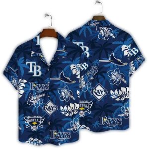 Tampa Bay Rays Blue Tropical Hawaiian Shirt
