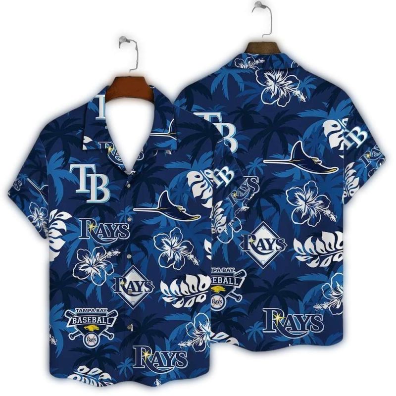 Tampa Bay Rays Blue Tropical Hawaiian Shirt 1