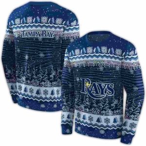 Tampa Bay Rays Christmas Trees All Over Print Sweatshirt