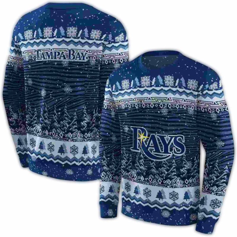 Tampa Bay Rays Christmas Trees AOP Sweatshirt 1