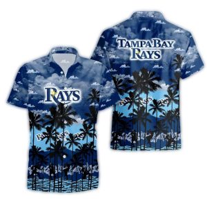 Tampa Bay Rays Coastal Clouds Hawaiian Shirt