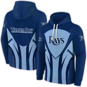 Tampa Bay Rays Concentric Lines All Over Print Hoodie