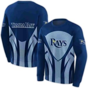 Tampa Bay Rays Concentric Lines All Over Print Sweatshirt