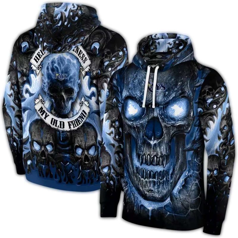 Tampa Bay Rays Demonic Skull AOP Hoodie 1