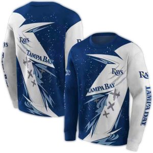 Tampa Bay Rays Dynamic Slash All Over Print Sweatshirt