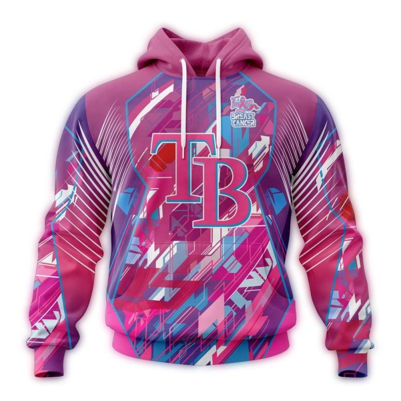 Tampa Bay Rays Fearless Against Breast Cancer AOP Hoodie 1