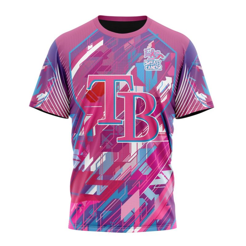 Tampa Bay Rays Fearless Against Breast Cancer AOP T Shirt 1