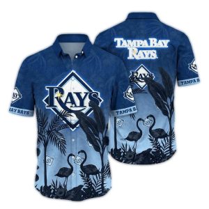 Tampa Bay Rays Flamingo Landscape Vintage Hawaiian Shirt