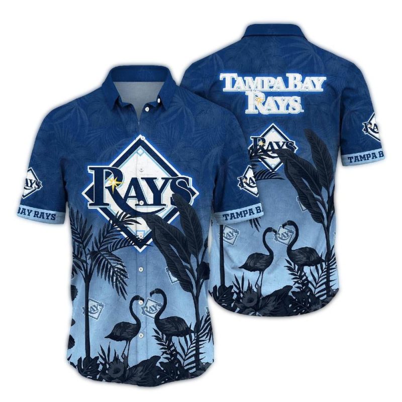 Tampa Bay Rays Flamingo Landscape Vintage Hawaiian Shirt 1