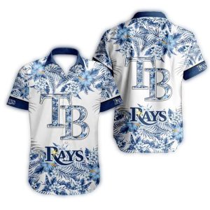 Tampa Bay Rays Floral Flower Pattern Hawaiian Shirt