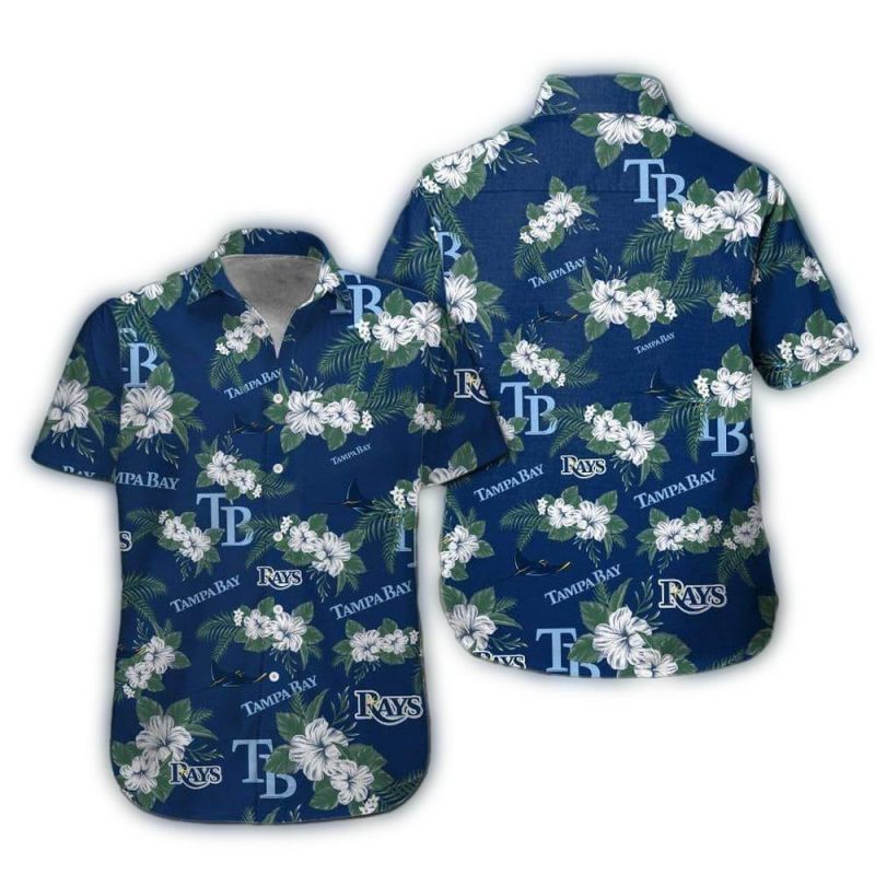 Tampa Bay Rays Flower Floral Pattern Hawaiian Shirt 1