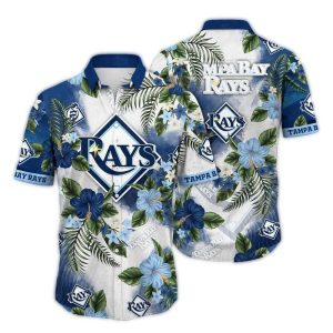 Tampa Bay Rays Flower Floral Pattern Tropical Hawaiian Shirt