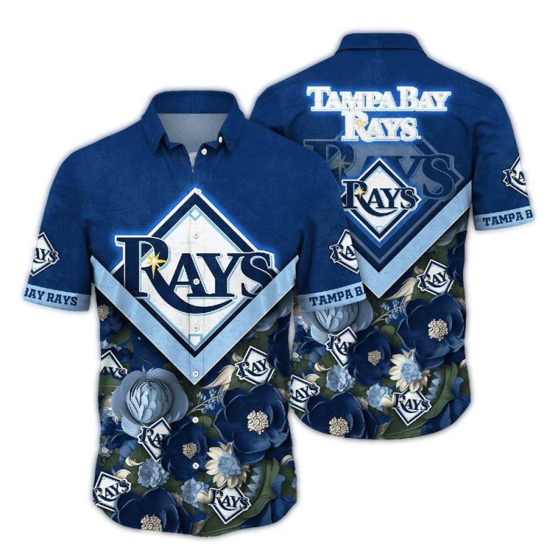 Tampa Bay Rays Flower Hawaiian Shirt 1