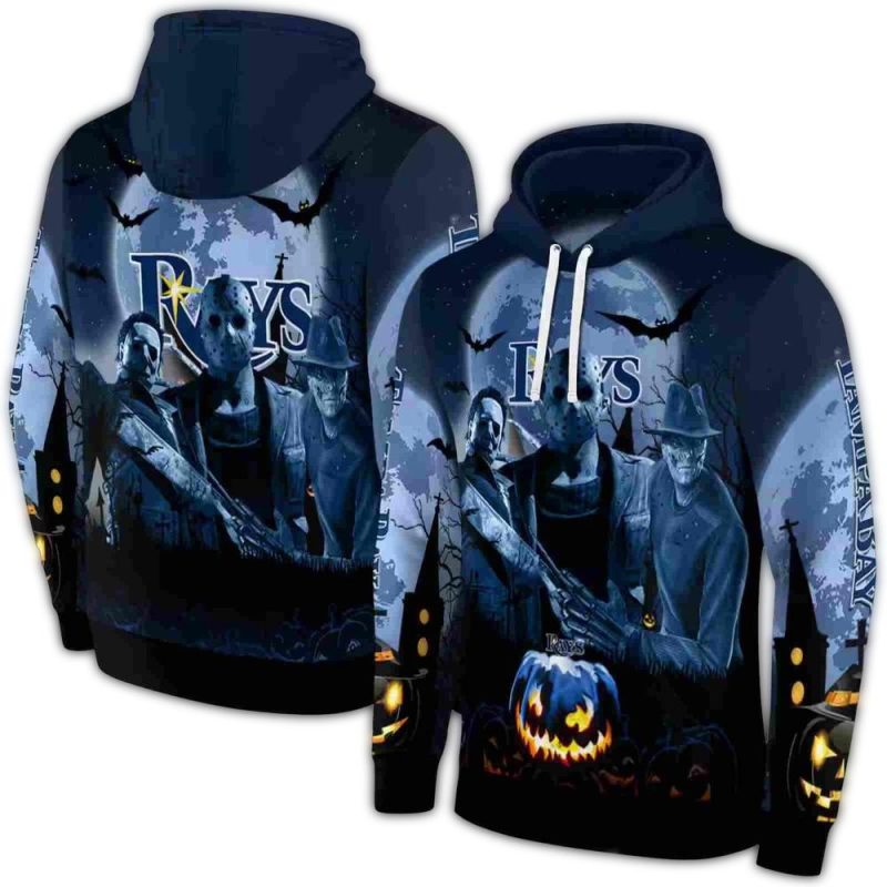 Tampa Bay Rays Friends Horror Halloween Vibes AOP Hoodie 1