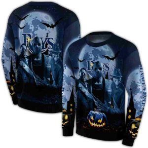 Tampa Bay Rays Friends Horror Halloween Vibes All Over Print Sweatshirt