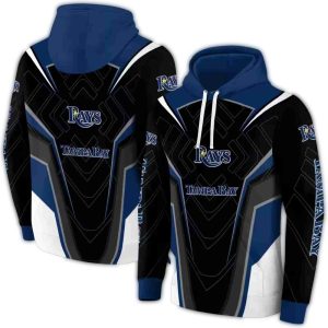 Tampa Bay Rays Futuristic Pattern All Over Print Hoodie
