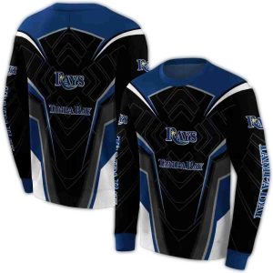 Tampa Bay Rays Futuristic Pattern All Over Print Sweatshirt