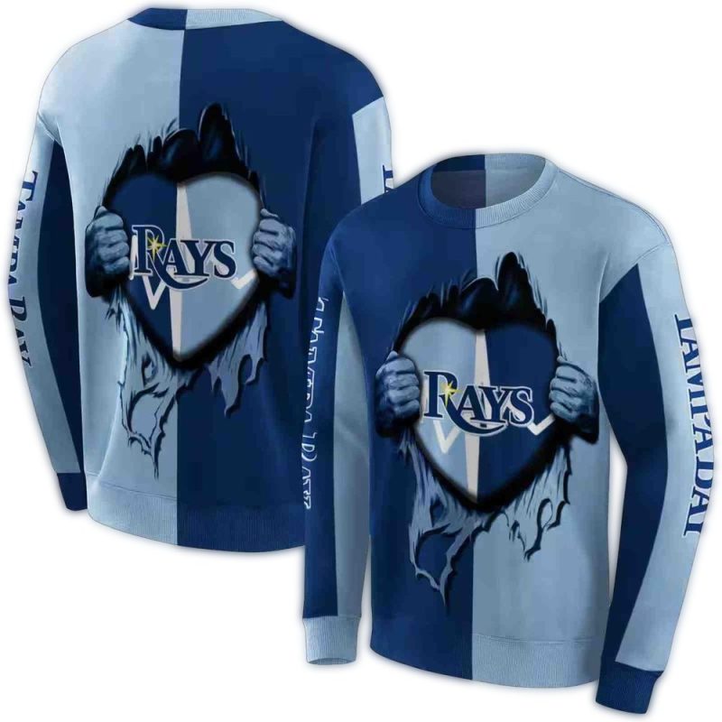 Tampa Bay Rays Heartbeat Graphic AOP Sweatshirt 1
