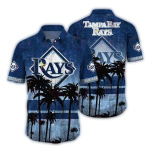 Tampa Bay Rays Iconic Palm Sunset Hawaiian Shirt