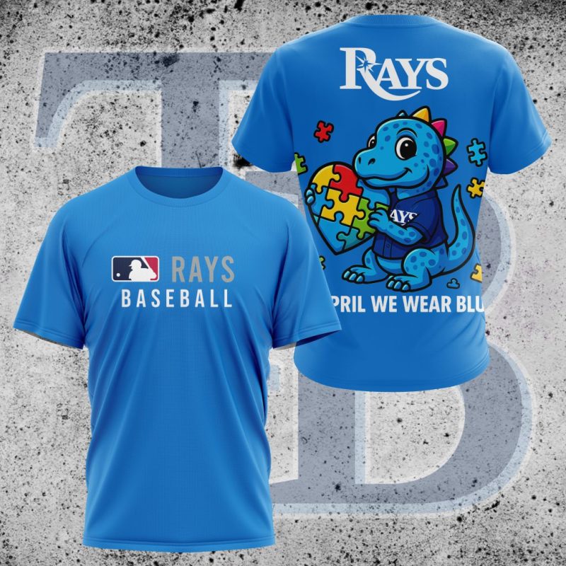 Tampa Bay Rays In April We Wear Blue AOP T Shirt 1
