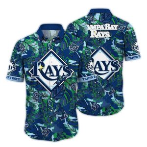 Tampa Bay Rays Leafs Pattern Vintage Hawaiian Shirt