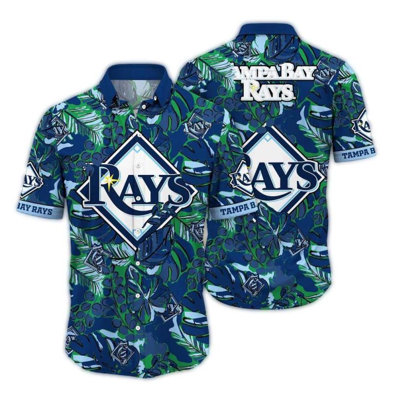 Tampa Bay Rays Leafs Pattern Vintage Hawaiian Shirt 1