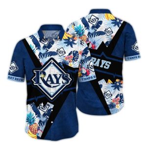 Tampa Bay Rays Leafs And Pineapple Tropical Hawaiian Shirt
