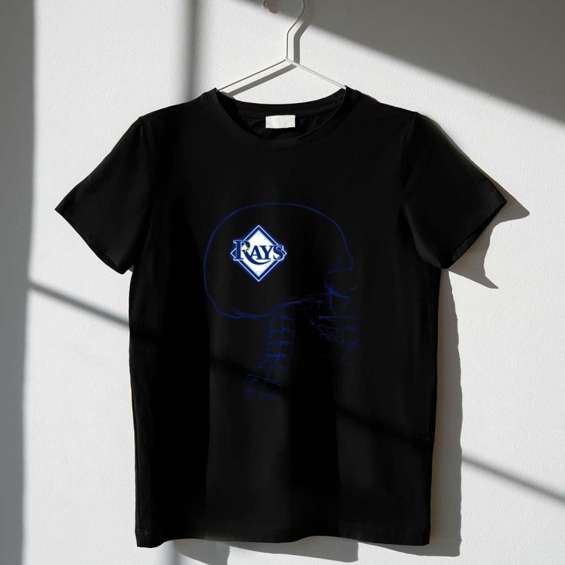 Tampa Bay Rays Logo Inside Skull Outline T Shirt t shirt 1 1